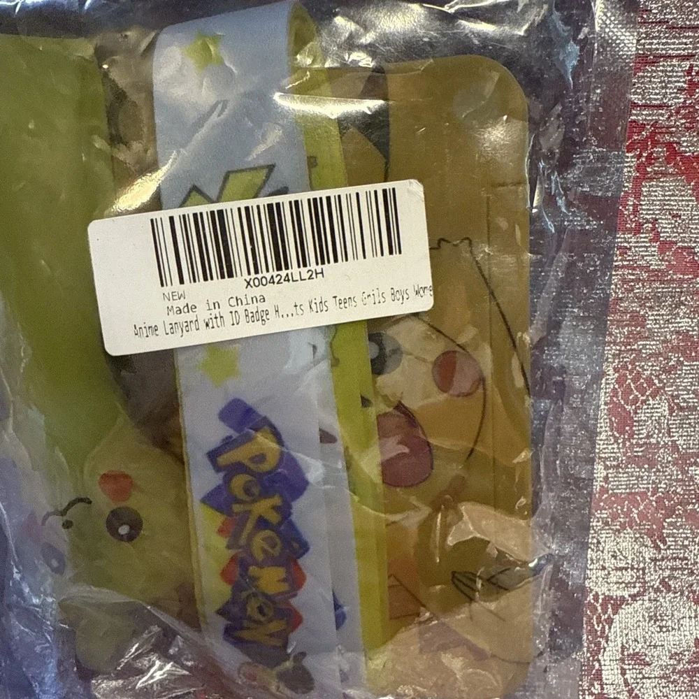 Pokemon Pikachu Lanyard ID Badge Holder Anime Gaming Accessory‎ New Sealed